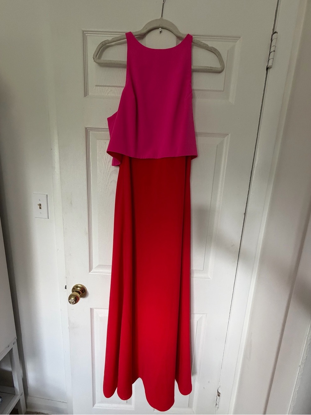 Jill Stuart Hot Pink Bodice with Red Maxi Skirt